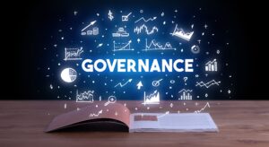 A book with the word Governance above it